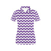 Chevron Purple Pattern Print Design 03 Women's Polo Shirt