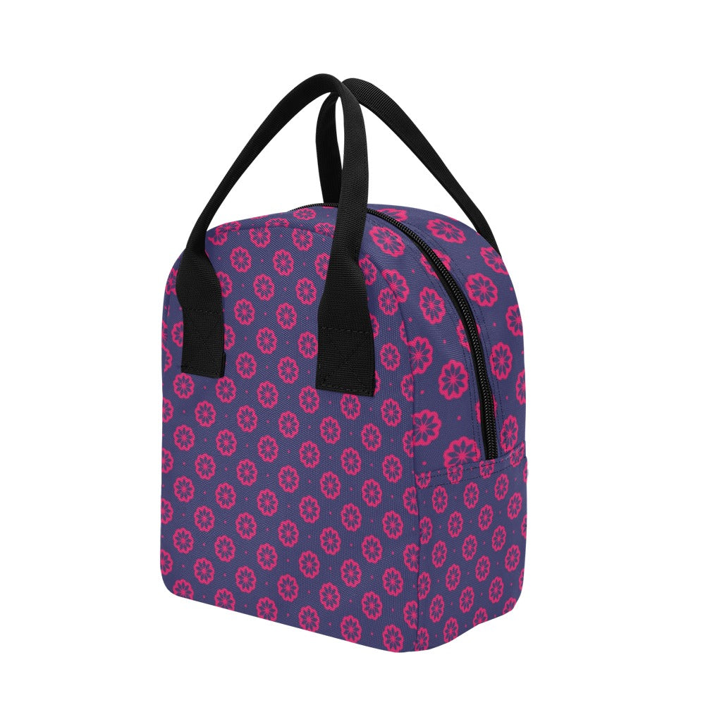 Water Lily Print Design LKS301 Insulated Lunch Bag