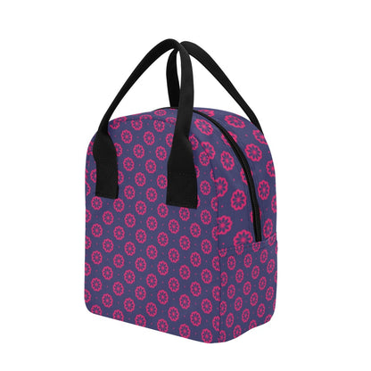 Water Lily Print Design LKS301 Insulated Lunch Bag