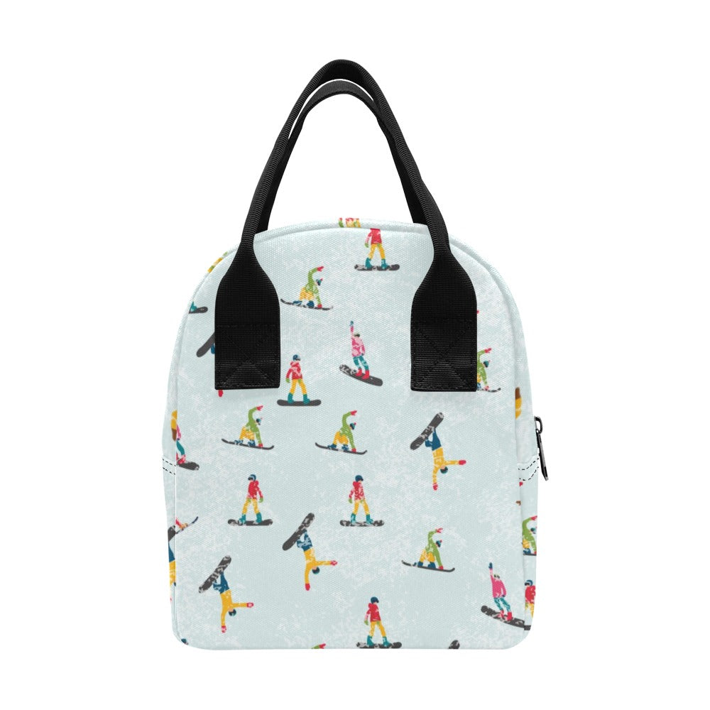 Snowboard Print Design LKS304 Insulated Lunch Bag