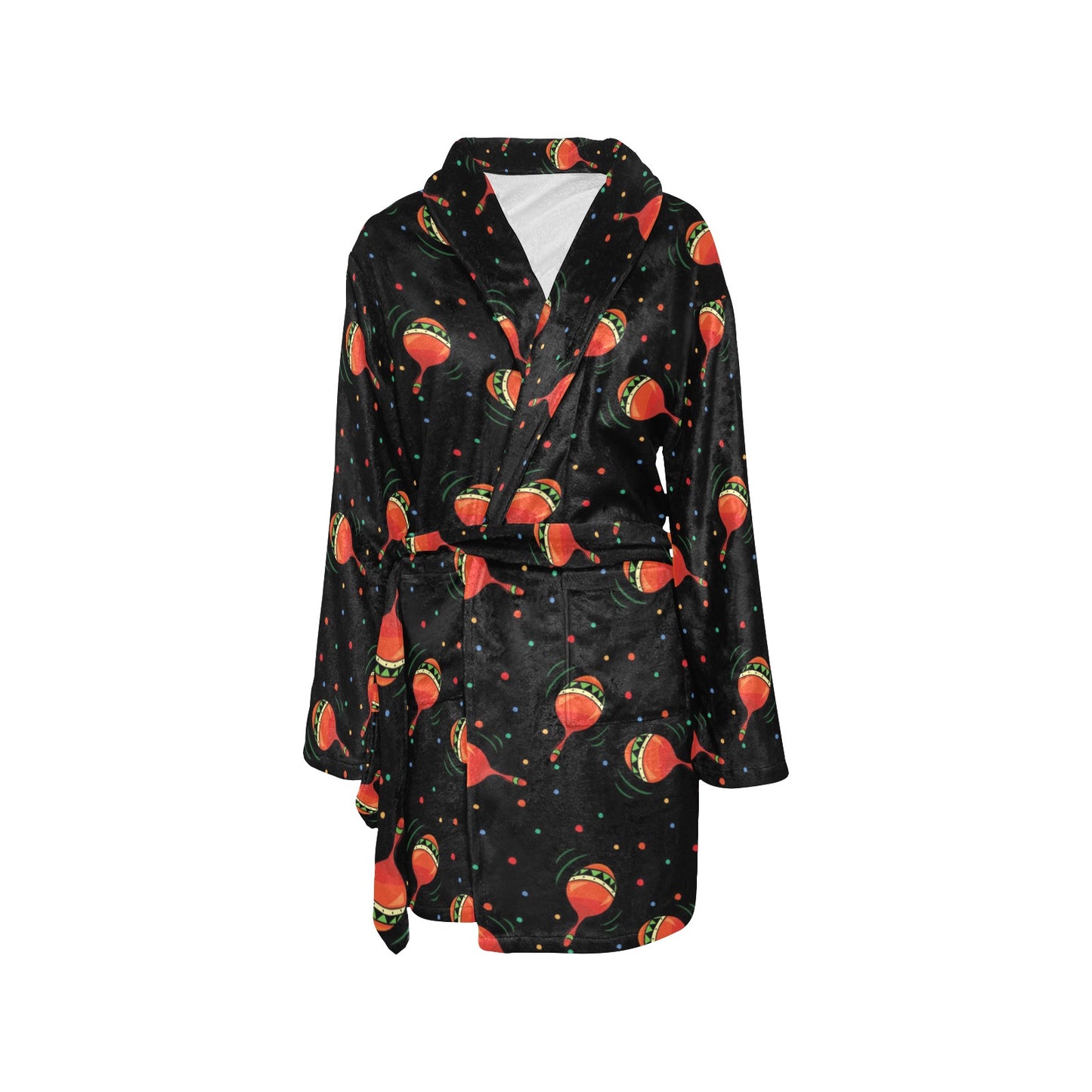Maracas Pattern Print Design 03 Women's Fleece Robe