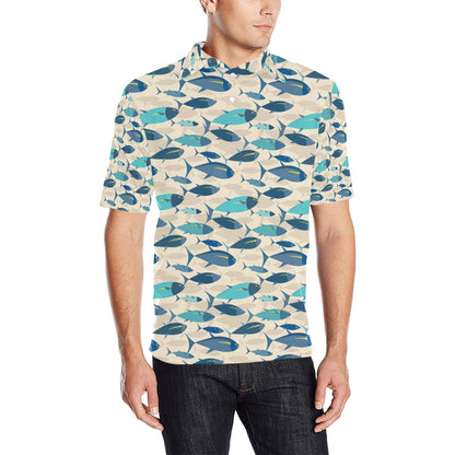 Tuna Fish Print Design LKS302 Men Polo Shirt