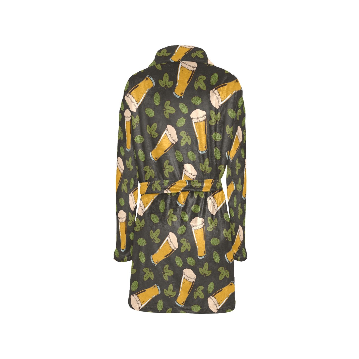 Beer Iris Pattern Print Design 02 Women's Fleece Robe