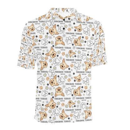 Yorkshire Terriers Print Design LKS308 Men Polo Shirt