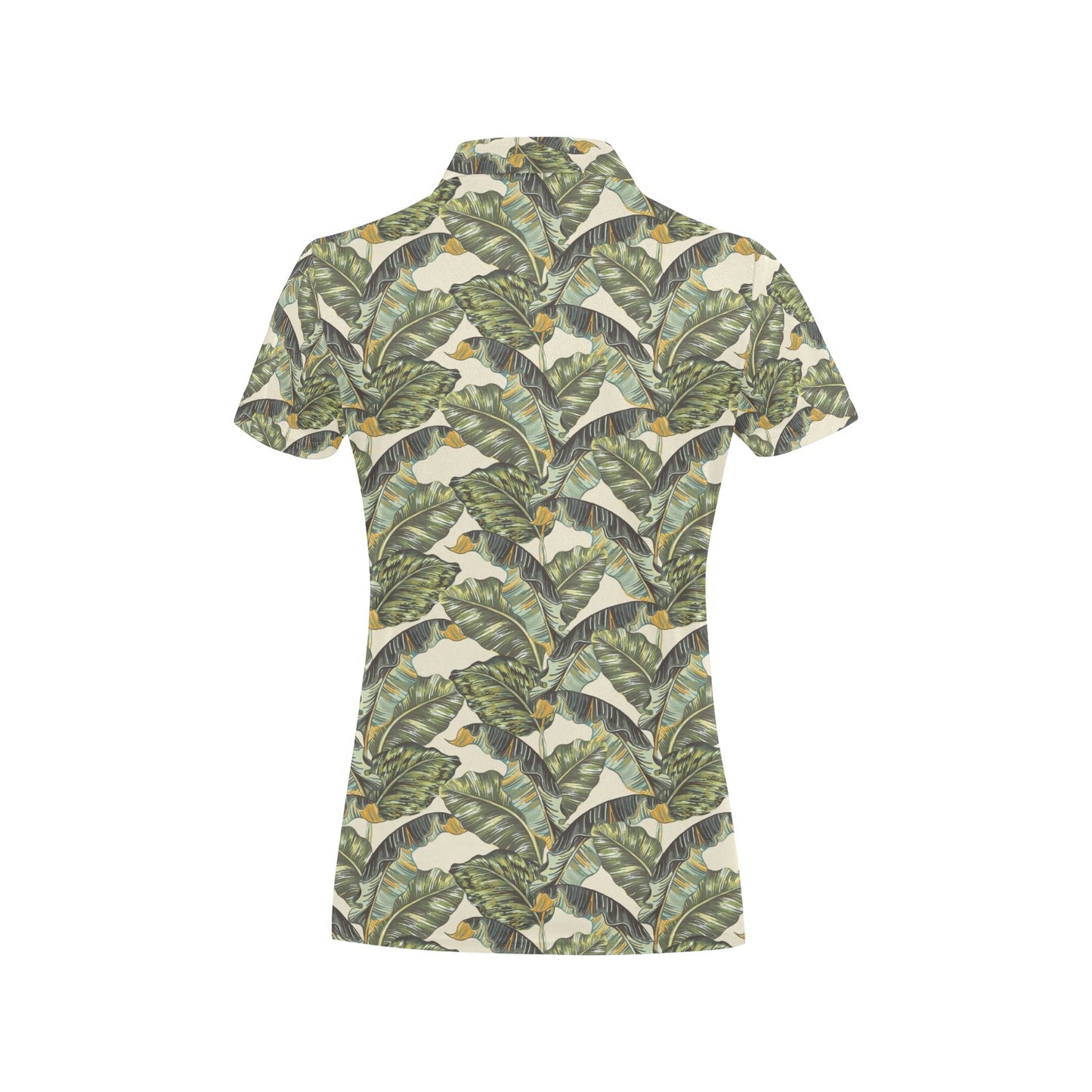 Banana Leaf Pattern Print Design 04 Women's Polo Shirt