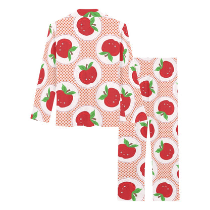 Apple Pattern Print Design AP08 Women's Long Pajama Set