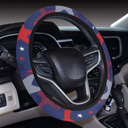 Star Print Design LKS304 Steering Wheel Cover with Elastic Edge