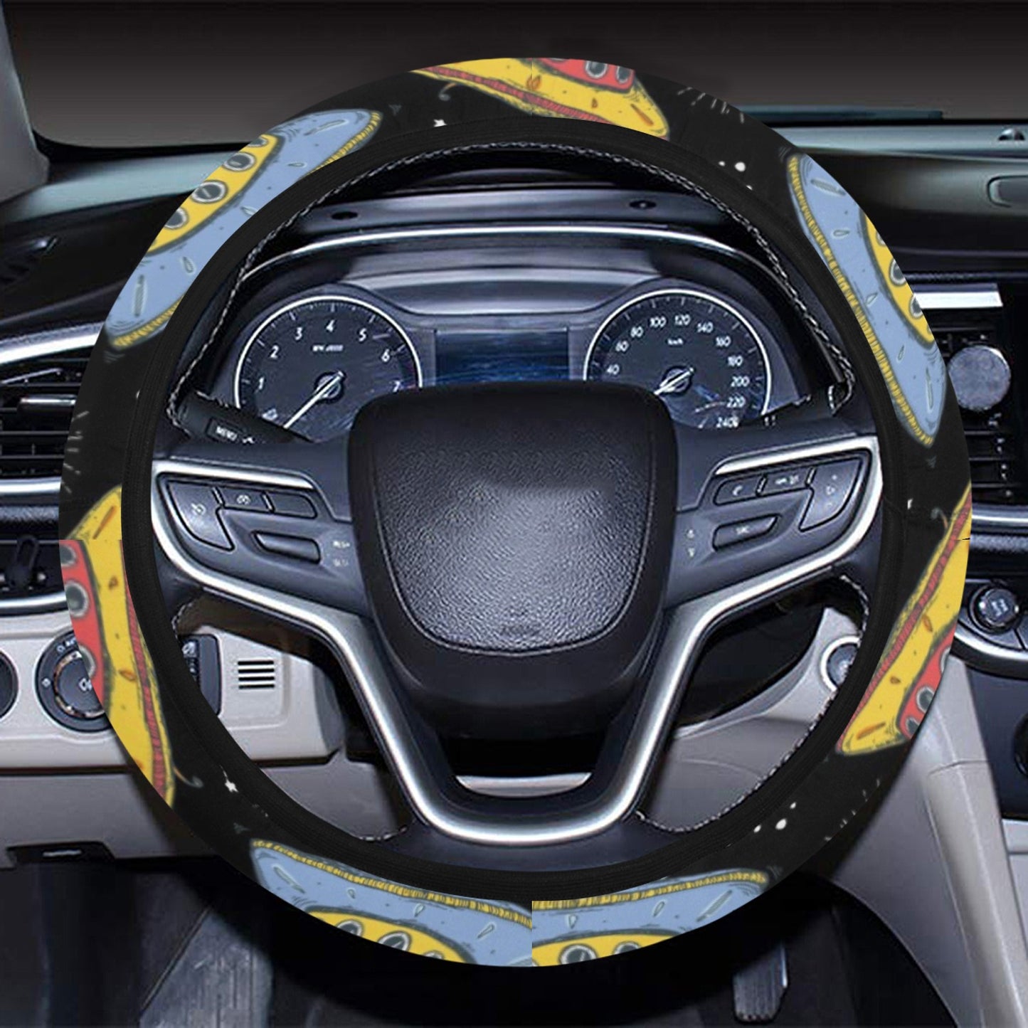 UFO Print Design LKS307 Steering Wheel Cover with Elastic Edge