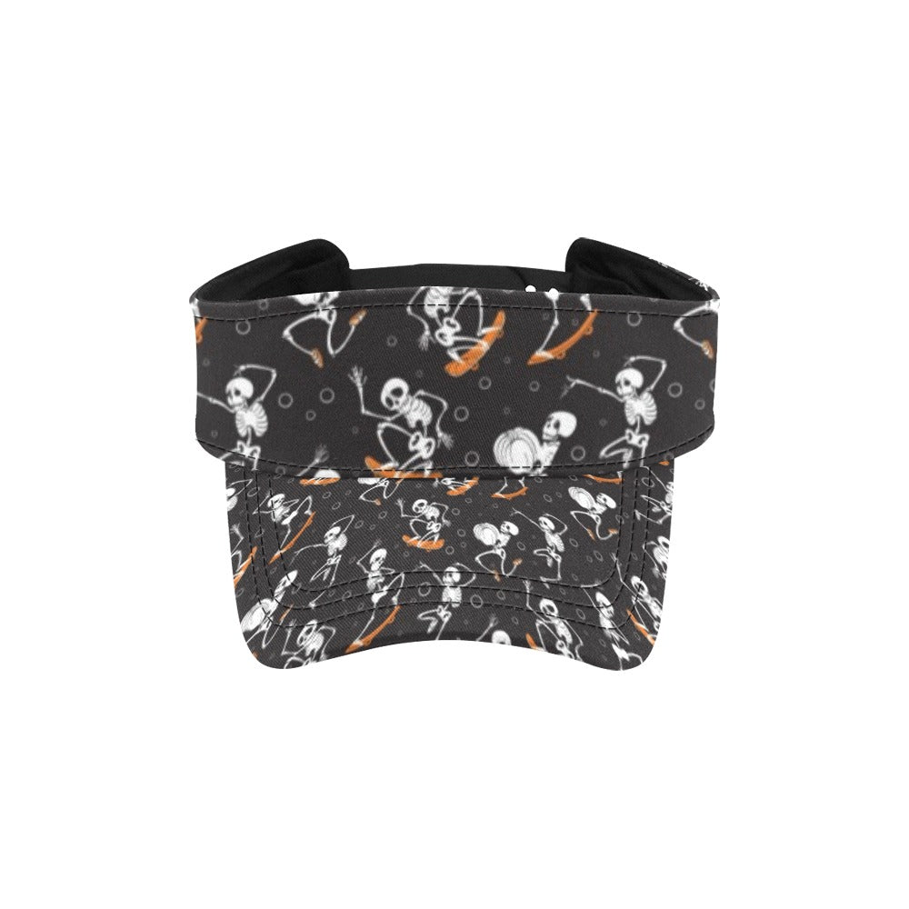 Skateboard With Skeleton Print Design LKS303 Unisex Sun Visor