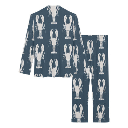 Lobster Pattern Print Design 02 Women's Long Pajama Set