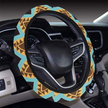Southwest Pattern Print Design LKS301 Steering Wheel Cover with Elastic Edge