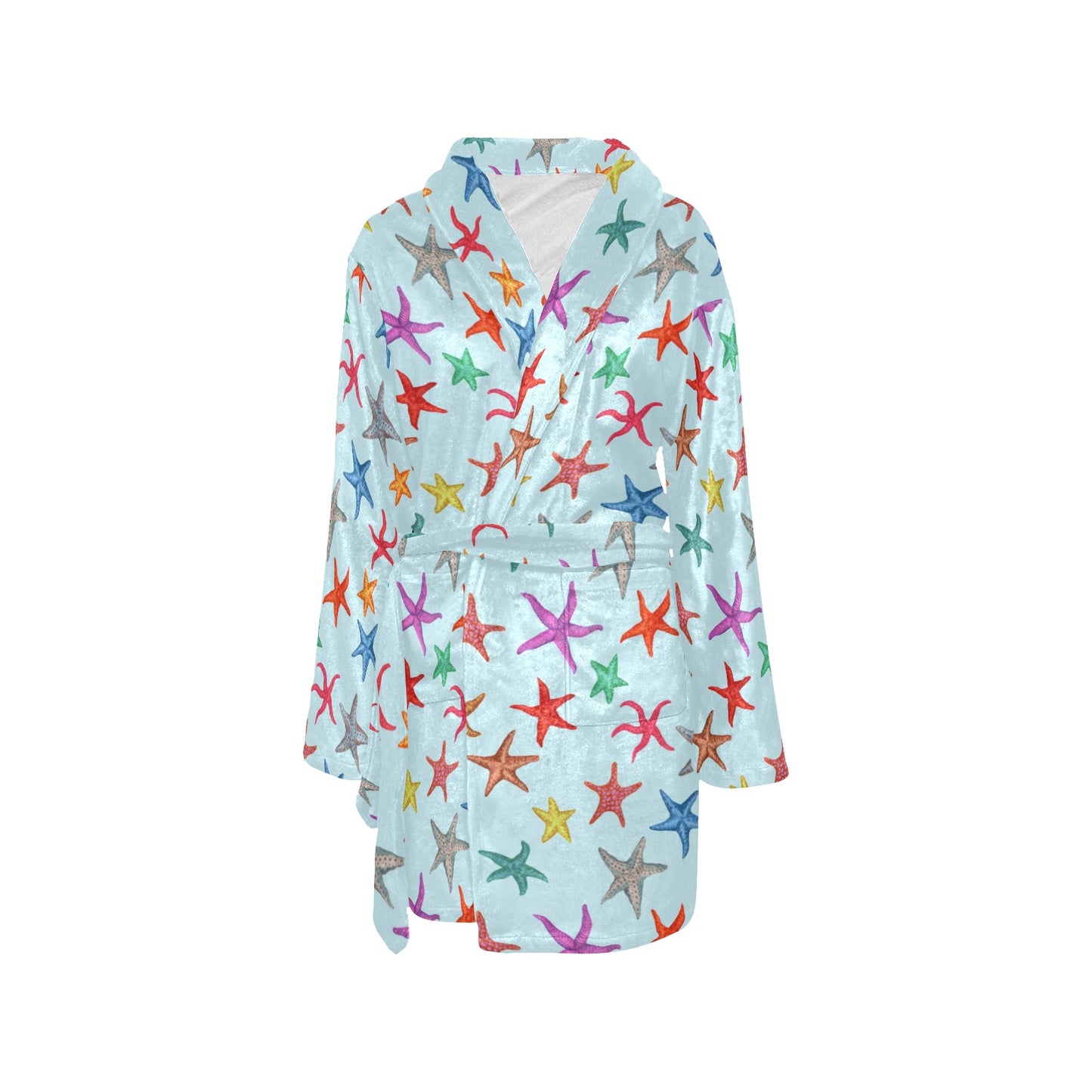 Starfish Print Design LKS402 Women's Fleece Robe