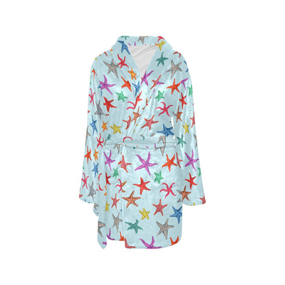 Starfish Print Design LKS402 Women's Fleece Robe