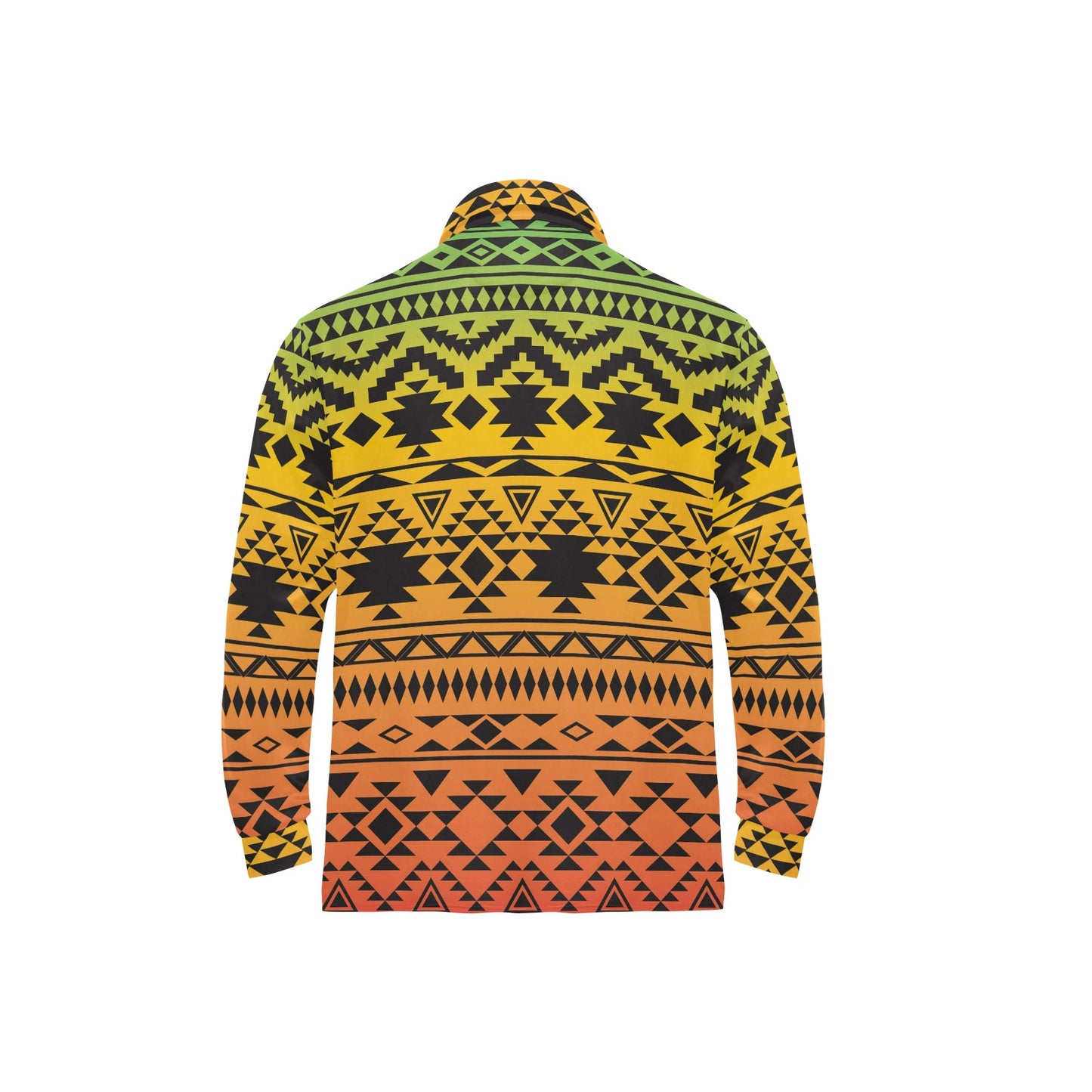 Rastafarian Pattern Print Design A04 Long Sleeve Polo Shirt For Men's