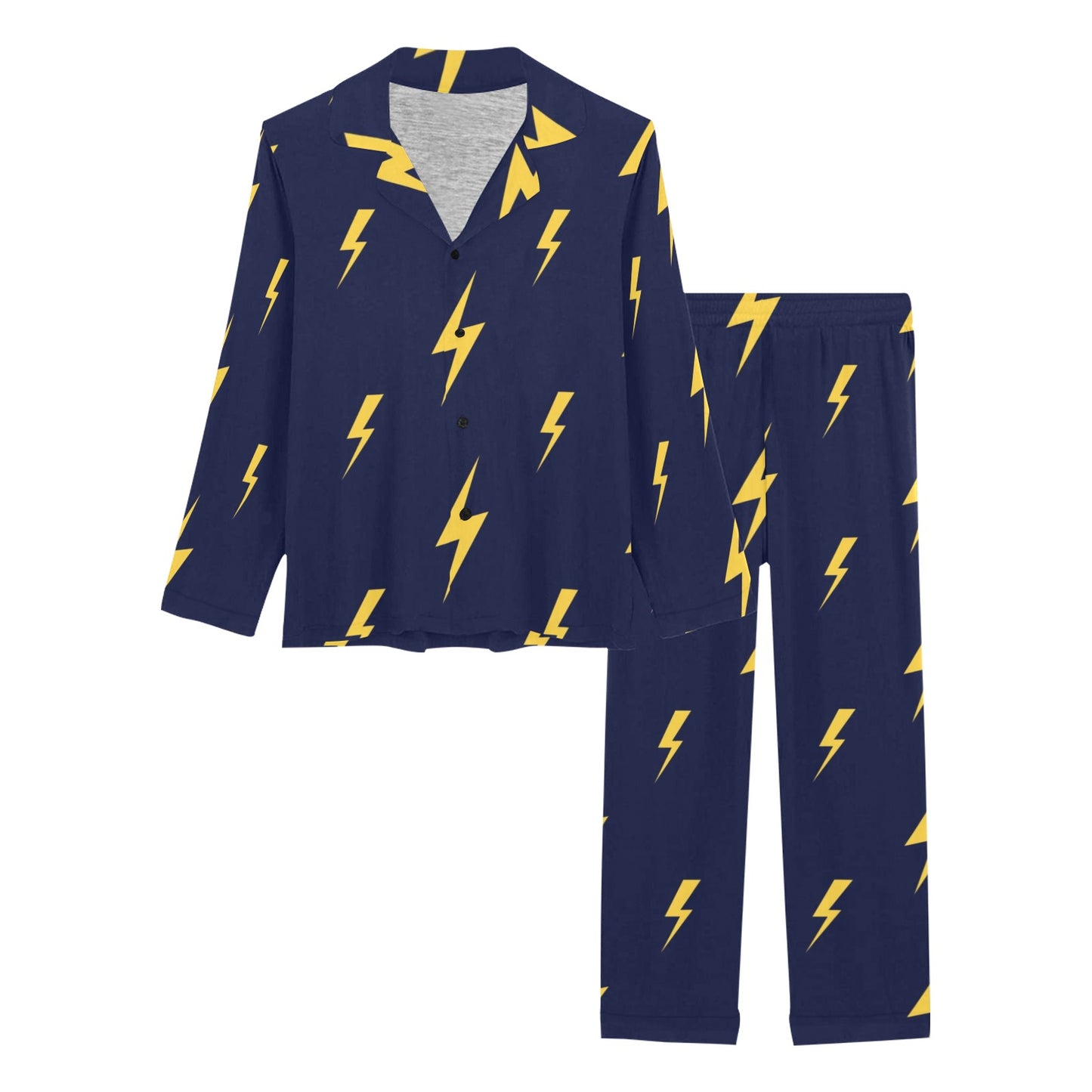 Lightning Thunder Pattern Print Design 03 Women's Long Pajama Set