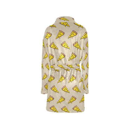 Pizza Pattern Print Design A04 Women's Fleece Robe