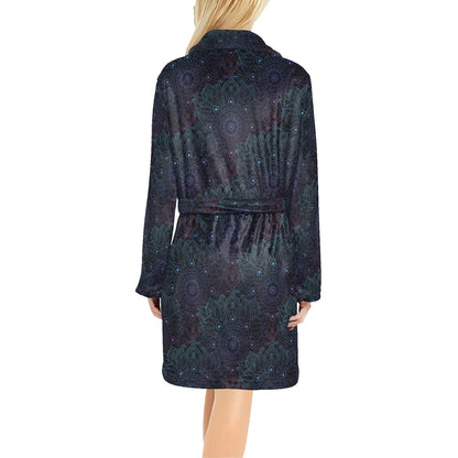 Boho Floral Mandala Women's Fleece Robe