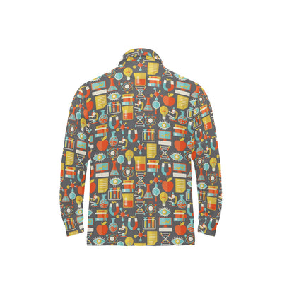 Science Print Design LKS302 Long Sleeve Polo Shirt For Men's