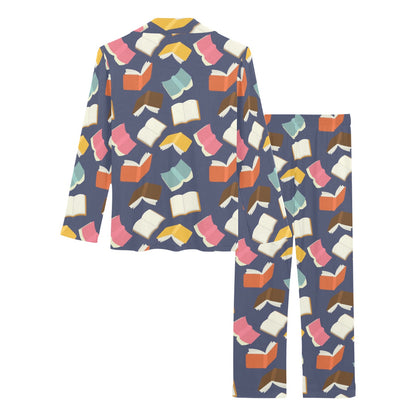 Book Pattern Print Design 01 Women's Long Pajama Set