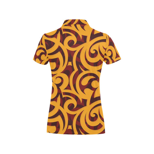 Maori Pattern Print Design 02 Women's Polo Shirt