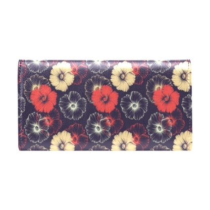 Tropical Flower Print Design LKS302 Women's Trifold Wallet