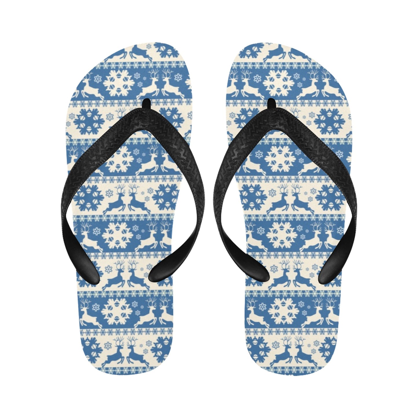 Reindeer Print Design LKS401 Flip Flops