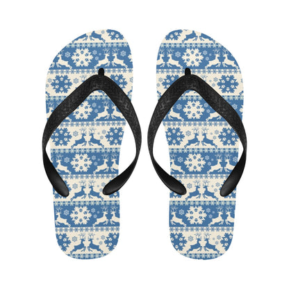 Reindeer Print Design LKS401 Flip Flops