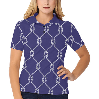 Rope Pattern Print Design A03 Women's Polo Shirt