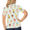 Ice Cream Pattern Print Design 03 Women's Polo Shirt