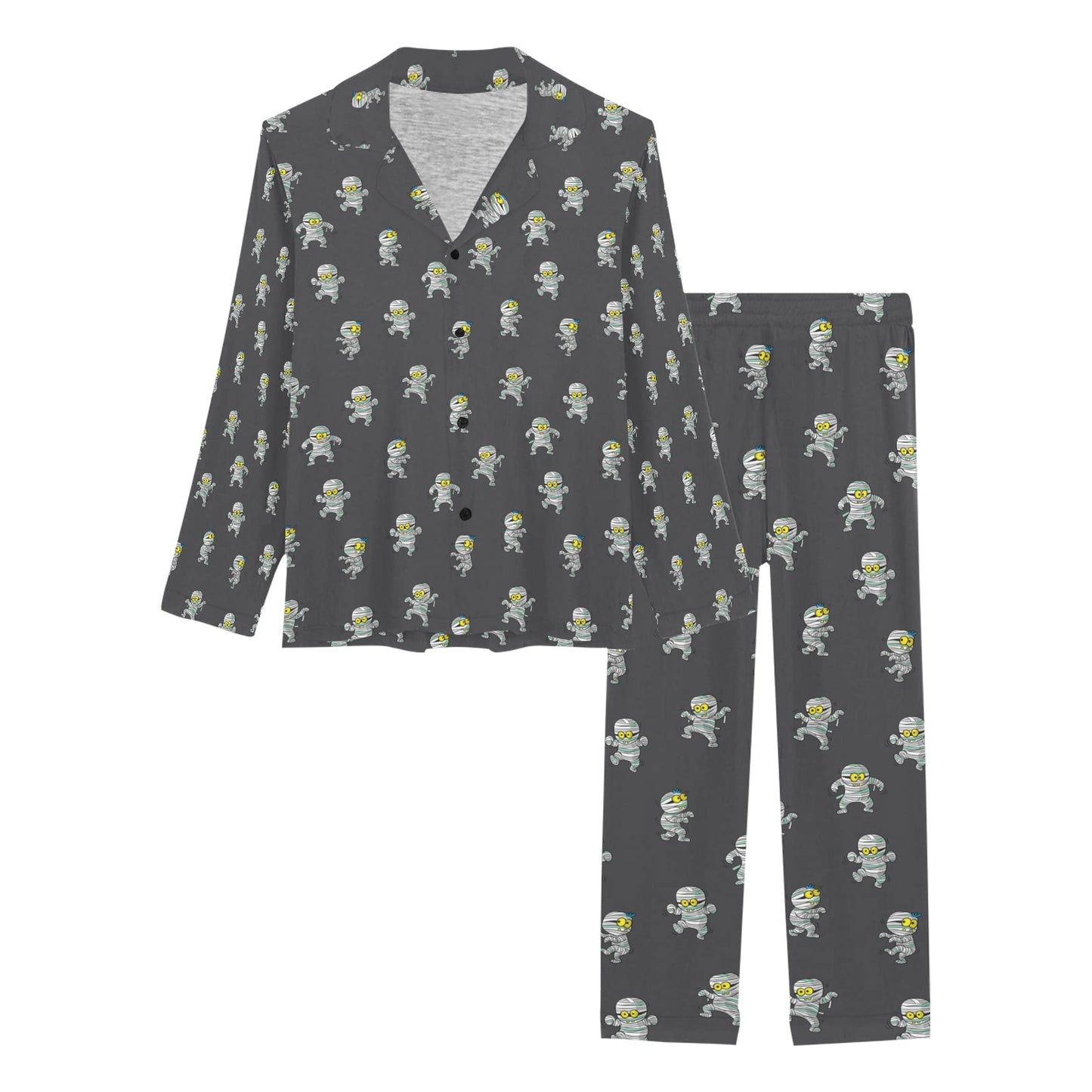Mummy Print Design LKS305 Women's Long Pajama Set