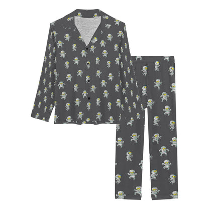 Mummy Print Design LKS305 Women's Long Pajama Set
