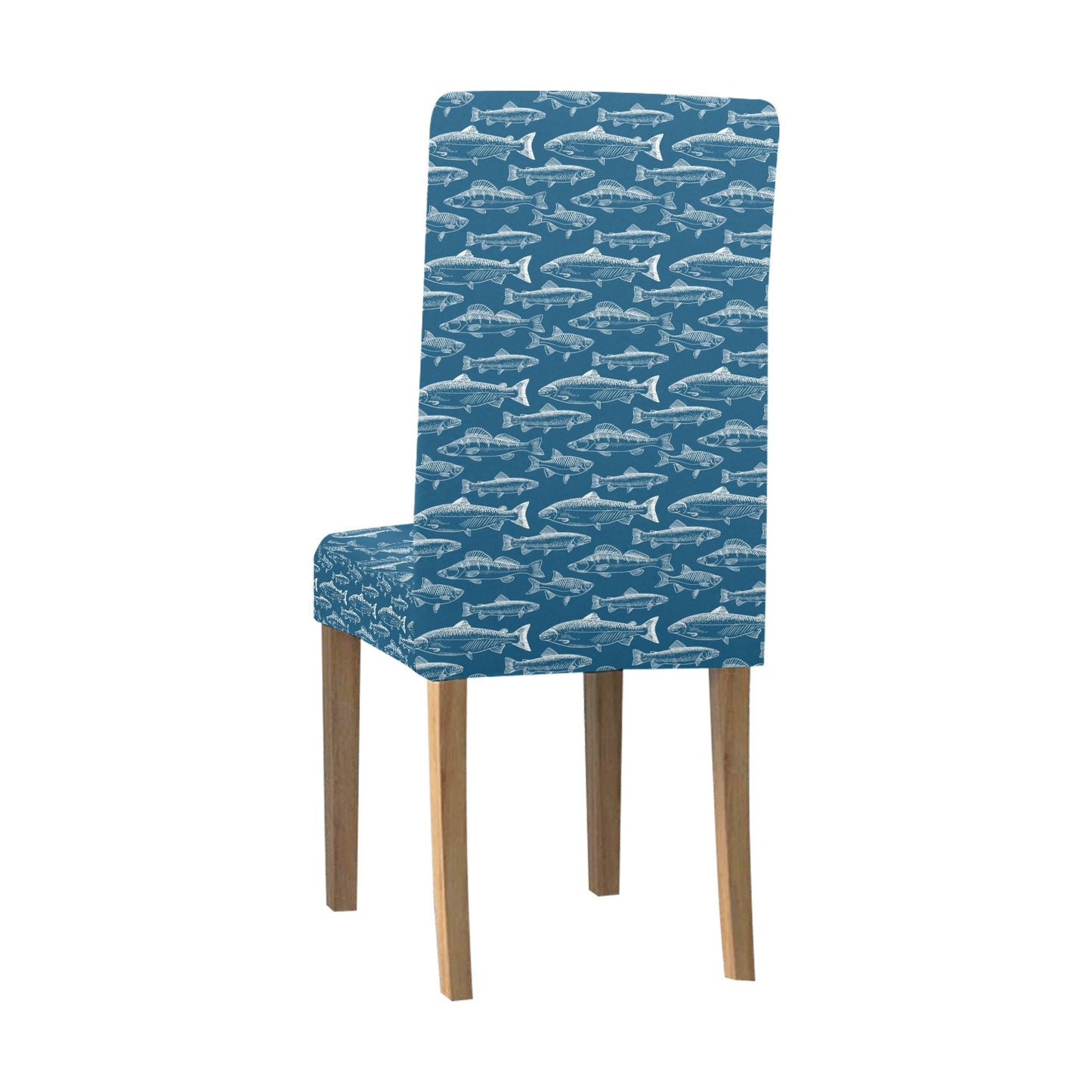 Salmon Fish Print Design LKS301 Dining Chair Slipcover