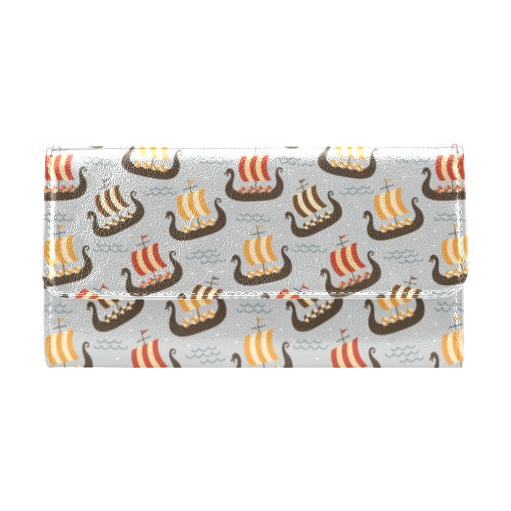 Vikings Print Design LKS308 Women's Trifold Wallet