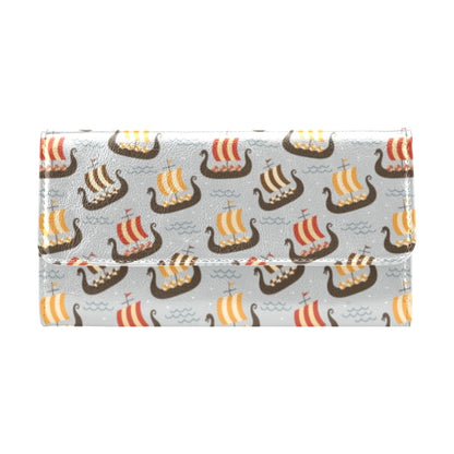 Vikings Print Design LKS308 Women's Trifold Wallet