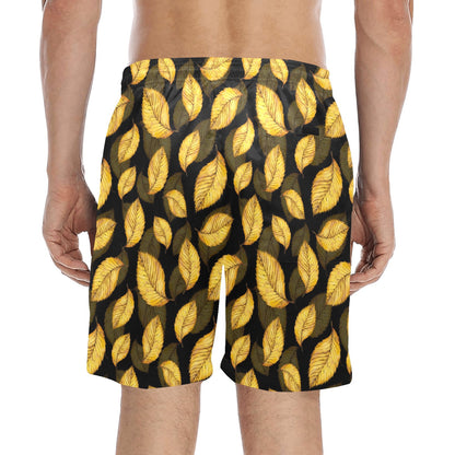 Elm Leave Summer Print Pattern Men's Swim Trunks Beach Shorts
