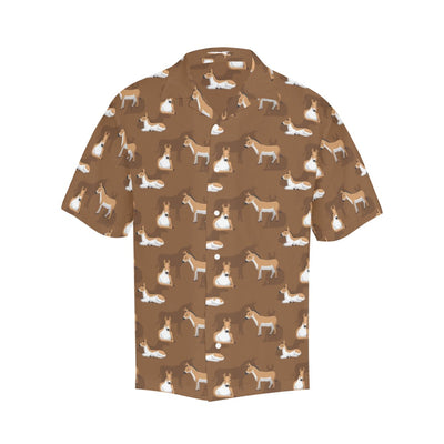 Donkey Print Design LKS401 Men's Men's Hawaiian Shirt