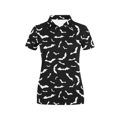 Bat Pattern Print Design 05 Women's Polo Shirt