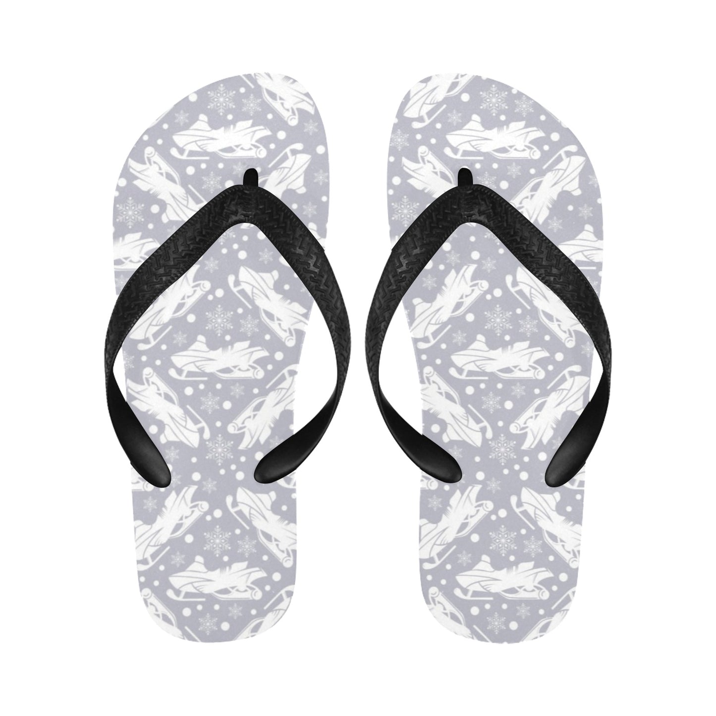 Snowmobile Print Design LKS302 Flip Flops
