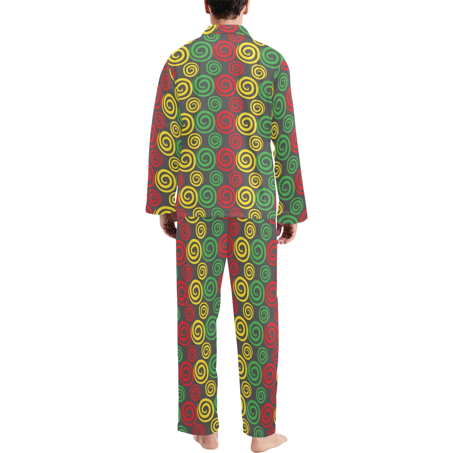 Rastafarian Pattern Print Design A05 Men's Long Pajama Set