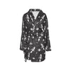 Space Rocket Print Design LKS303 Women's Fleece Robe