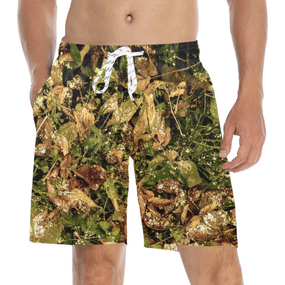Camo Realistic Tree Forest Texture Print Men's Swim Trunks Beach Shorts