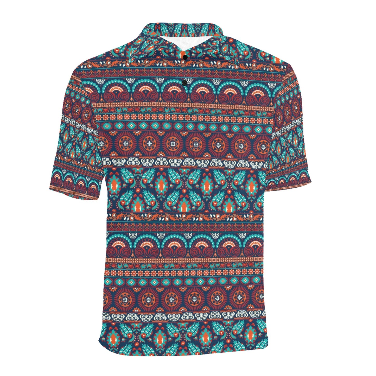 Suzani Print Design LKS302 Men Polo Shirt