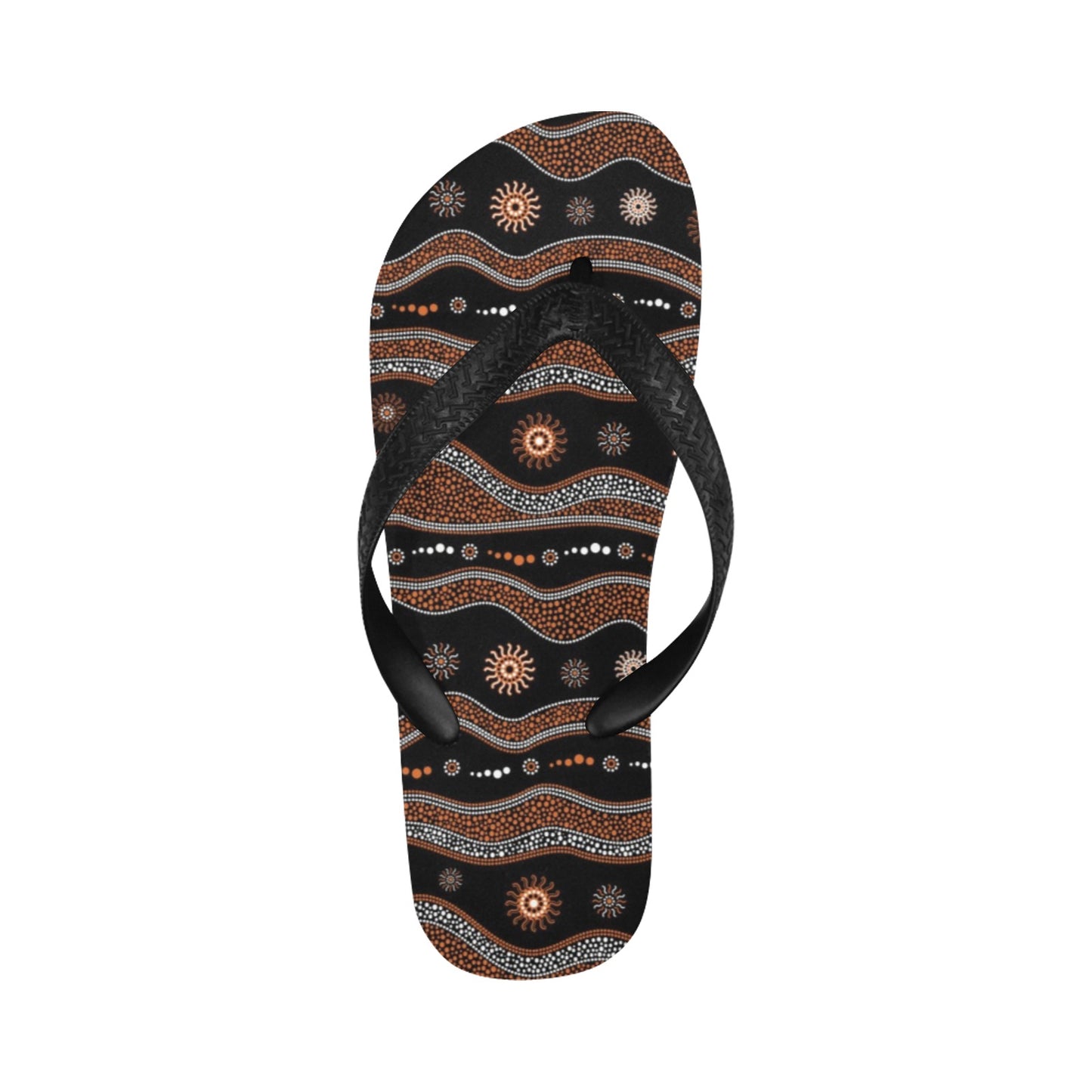Aboriginal Print Design LKS404 Flip Flops