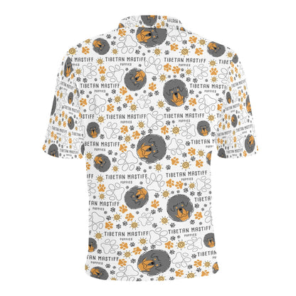 Tibetan Mastiffs Print Design LKS302 Men Polo Shirt