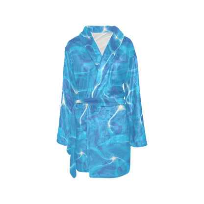Ocean Reflex Pattern Print Design A02 Women's Fleece Robe