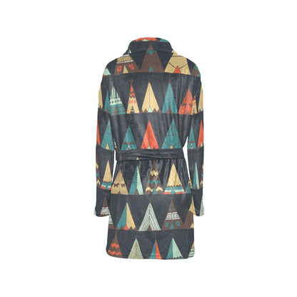 Tribal native american tent Aztec Women's Fleece Robe