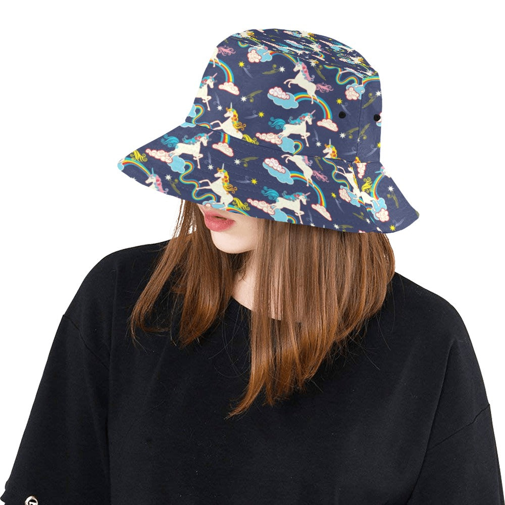 Unicorn Print Design LKS304 Unisex Bucket Hat