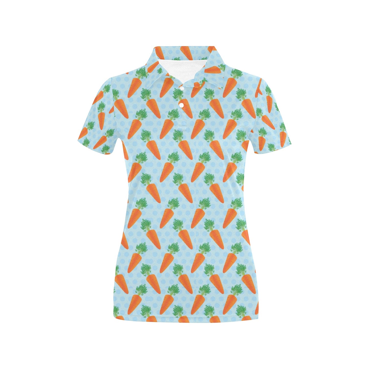 Carrot Pattern Print Design 01 Women's Polo Shirt