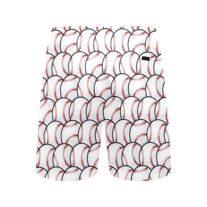 Baseball Pattern Men's Swim Trunks Beach Shorts