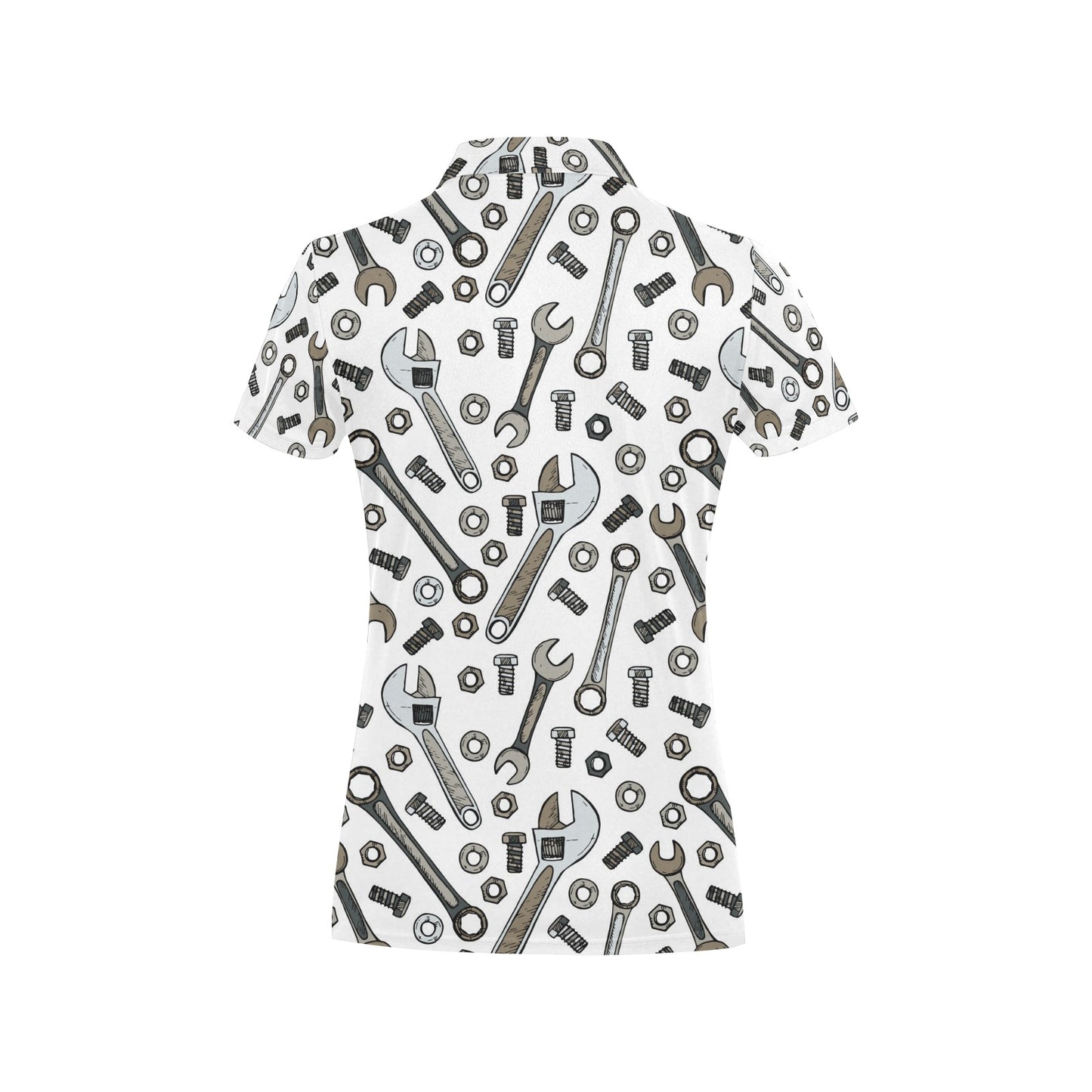 Mechanic Pattern Print Design 03 Women's Polo Shirt
